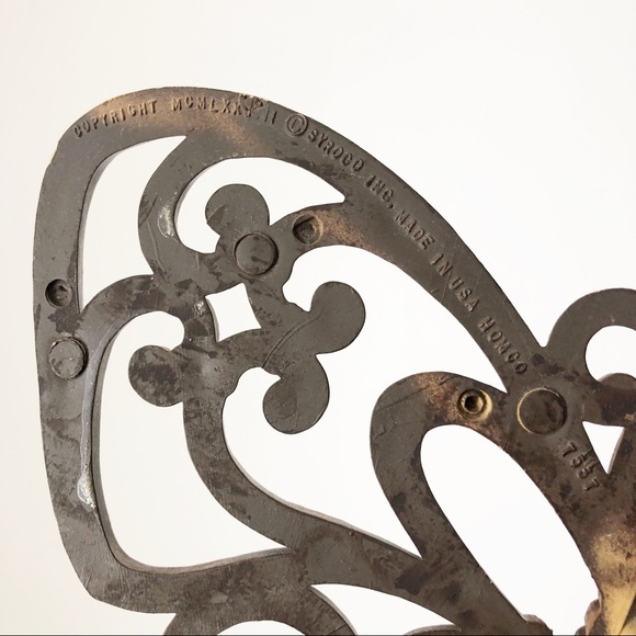 Vintage Brown Syroco Butterfly Wall Decor Set Boho - Picture 5 of 5